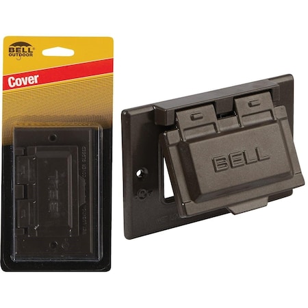 Bell Box Cover, 1 Gang, Aluminum, Flip/Snap, GFCI Cover Type 5101-7